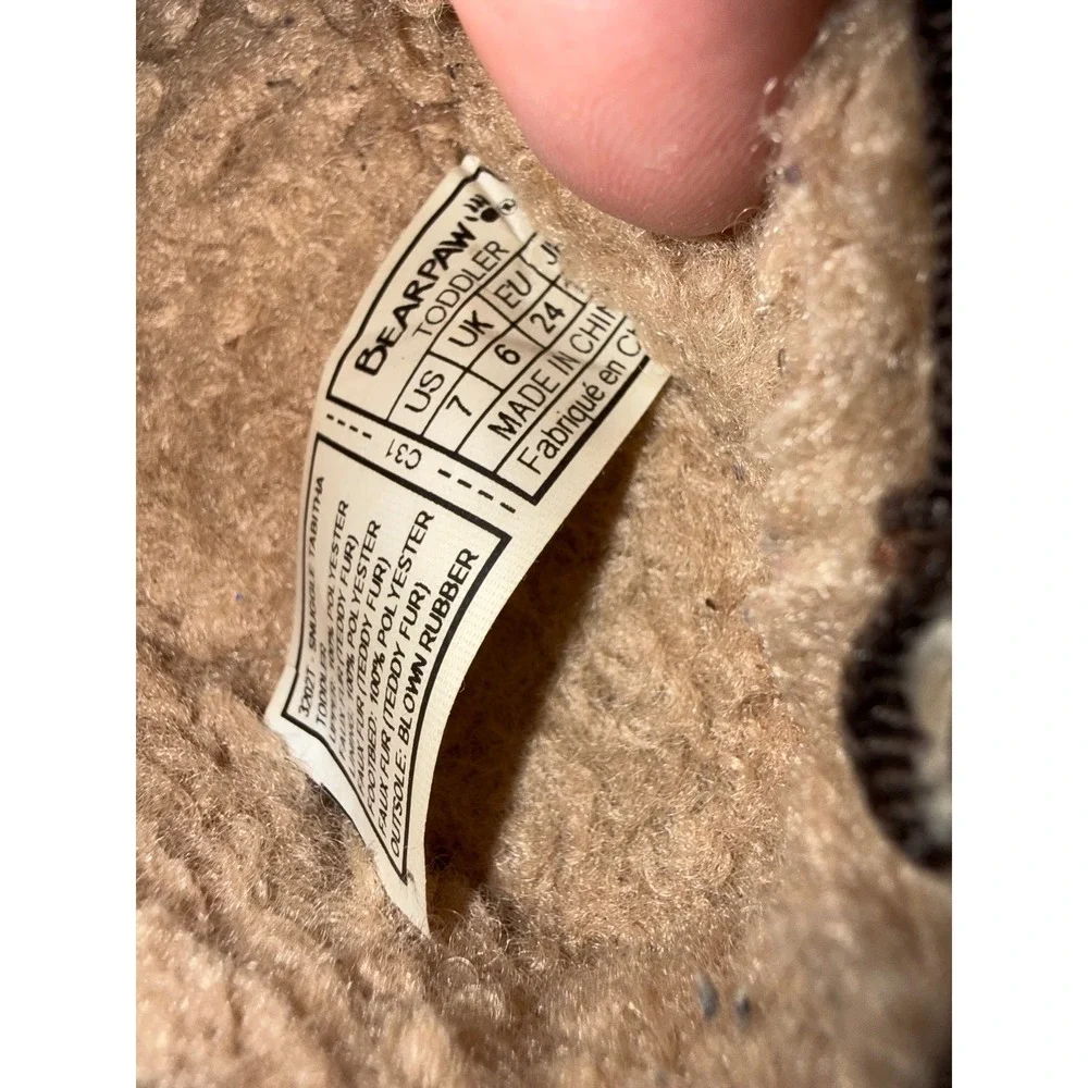 Bearpaw Snuggle Tabitha girls faux fur slip‎ on slippers